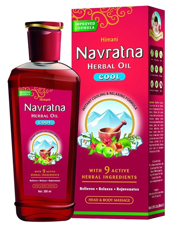 Navratna Ayurvedic Cool Hair Oil with 9 Active Herbal Ingredients 300 ml