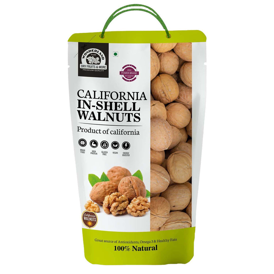 Wonderland Foods Premium California Inshell Whole Walnuts 500 g