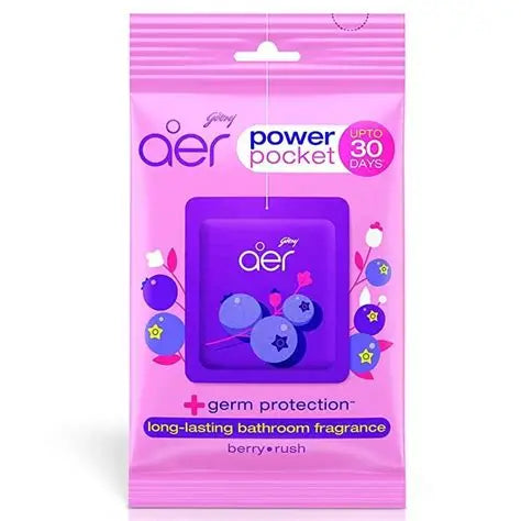 Godrej Aer Power Pocket Berry Rush Bathroom Freshener 10 g