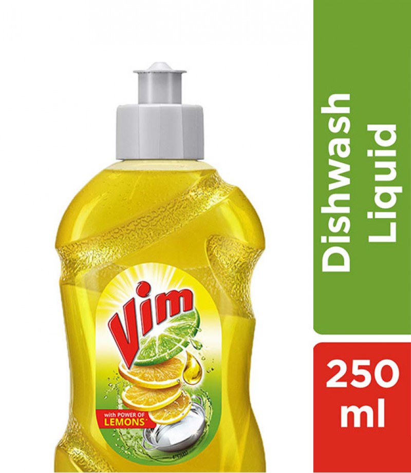 Vim Lemon Concentrated Dishwash Liquid 250 ml
