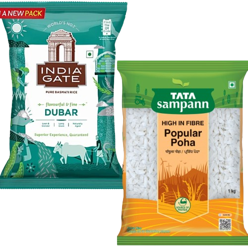 Rice, Poha & Mamara