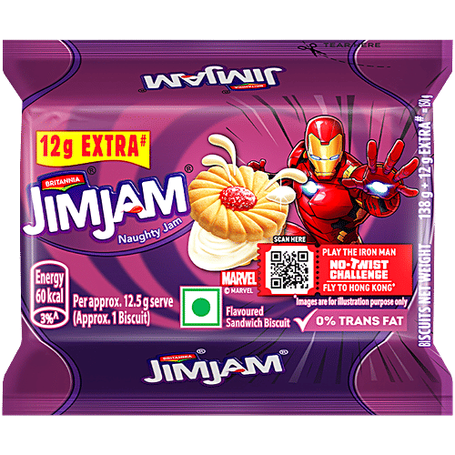 Britannia Jimjam Sandwich Biscuits 138 g