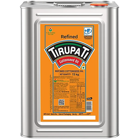 Tirupati Refined Cottonseed Oil 15 kg (Tin)