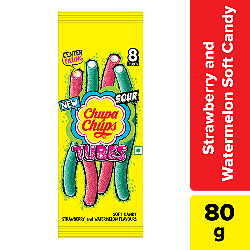 Chupa Chups Strawberry & Watermelon Sour Soft Candy 80 g
