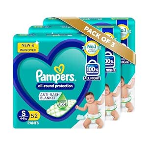 Pampers All-Round Protection Pants (S) 52 count (4 - 8 kg)