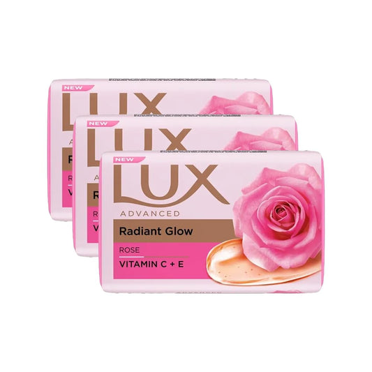 Lux Rose & Vitamin E Soft Glowing Skin Soap Bar 150 g (Pack of 3)