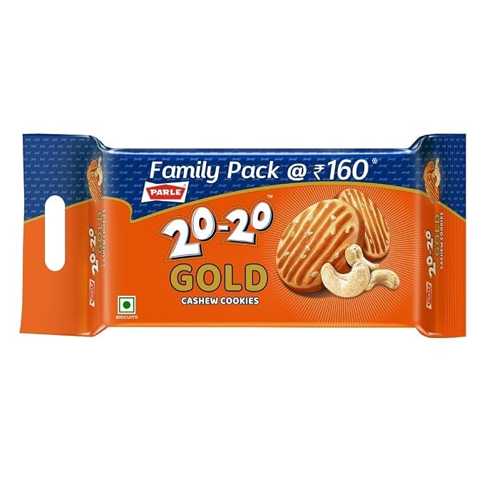 Parle 20-20 Gold Cashew Cookies 561.6 g