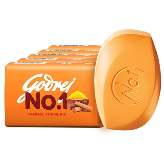 Godrej No. 1 Sandal & Turmeric Soap 100 g (Buy 4 Get 1 Free)