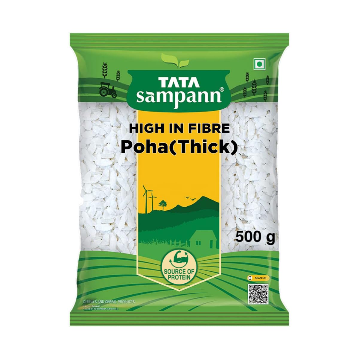 Tata Sampann White Thick Poha 500 g