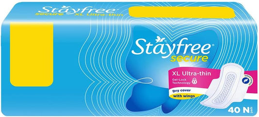 Stayfree Secure UltraThin DryCover Sanitary Napkin(XL)40pads