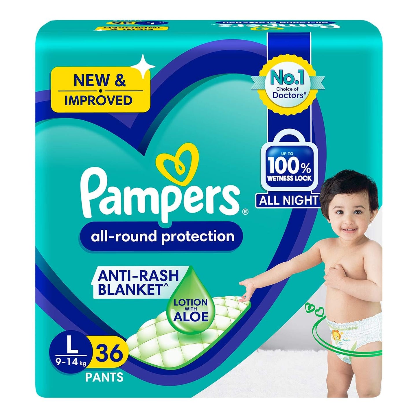 Pampers All Round Protection Pants (L) 36 count (9 - 14 kg)