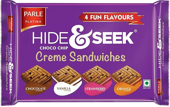 Parle Hide & Seek 4 Flavour Choco Chip Creme Biscuit 400 g