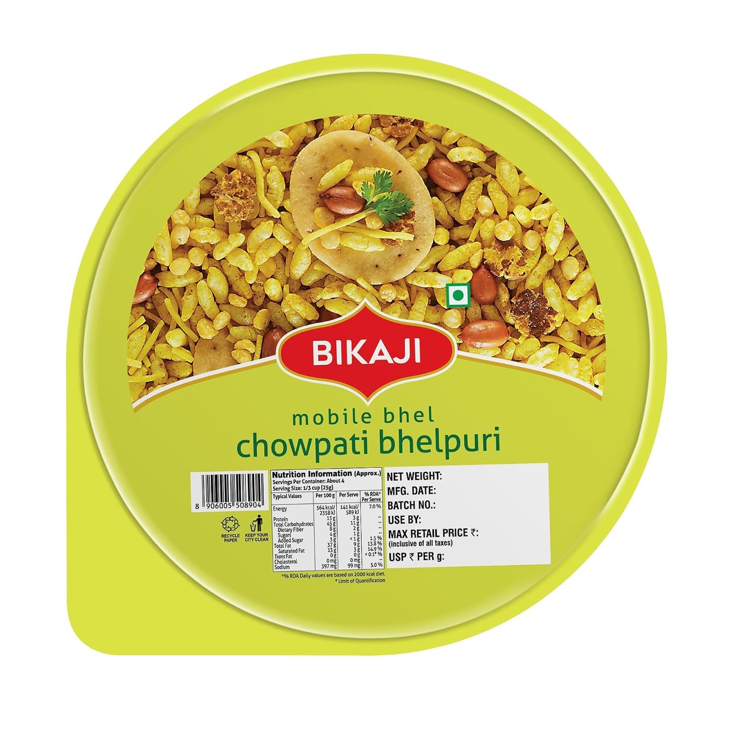 Bikaji Chowpati Bhelpuri dabba 110 g