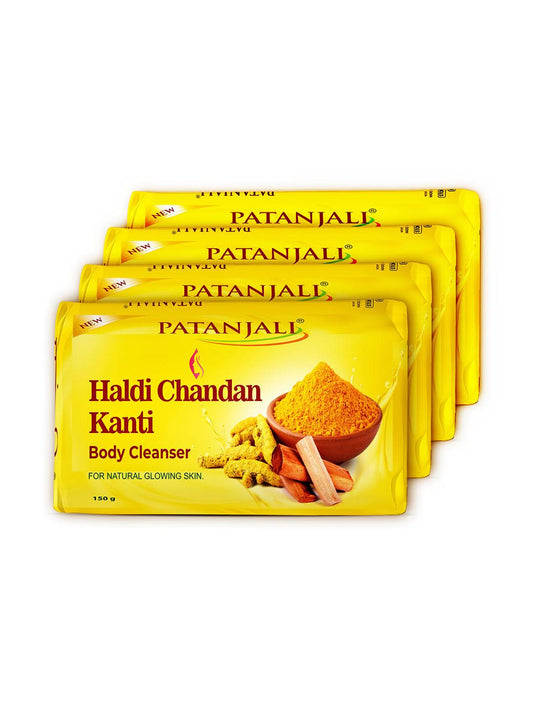 Patanjali Haldi Chandan Kanti Body Cleanser 150 g (Pack of 4)