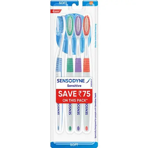 Sensodyne Sensitive (Soft) Toothbrush (Pack of 4)