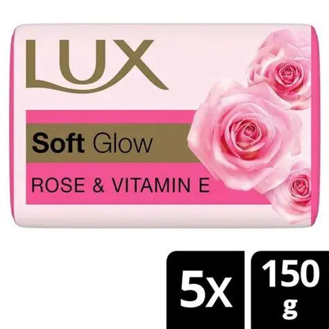 Lux Rose & Vitamin E Soft Glow Skin Soap Bar 150 g (Buy 4 Get 1 Free)