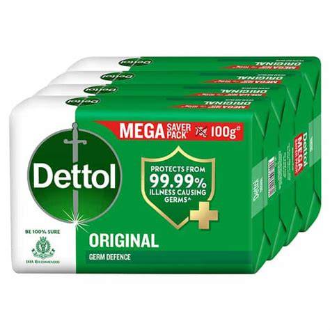 Dettol Original Bathing Soap Bar 100g (Pack of 4)