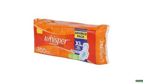 Whisper Choice Ultra Sanitary Napkin with Wings (XL) 20 pads