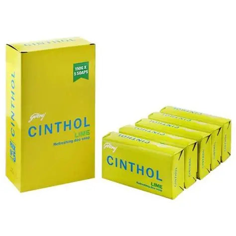 Cinthol Lime Refreshing Deo Soap 150 g (Pack of 5)