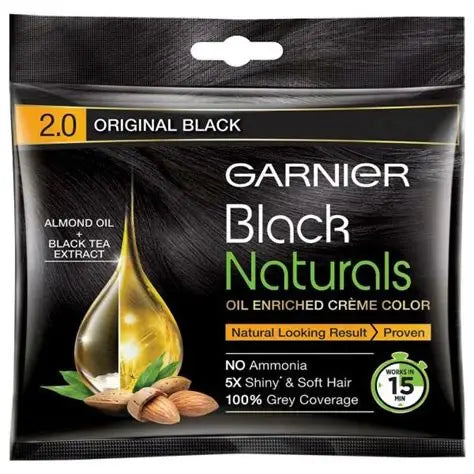 Garnier Naturals Hair Colour, Original Black 20 g + 20 ml