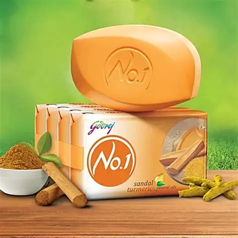 Godrej No.1 Sandal and Turmeric Bath Soap 150 g (Pack of 4)