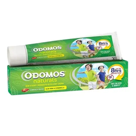 Odomos Naturals Non-sticky Mosquito Repellent Cream with Aloe Vera + Citronella 50 g