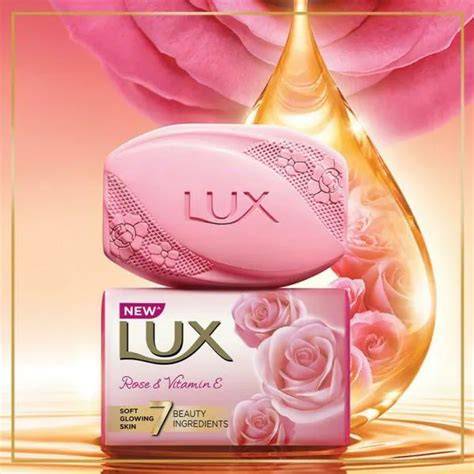 Lux Rose & Vitamin E Soft Glowing Skin Soap Bar 100 g