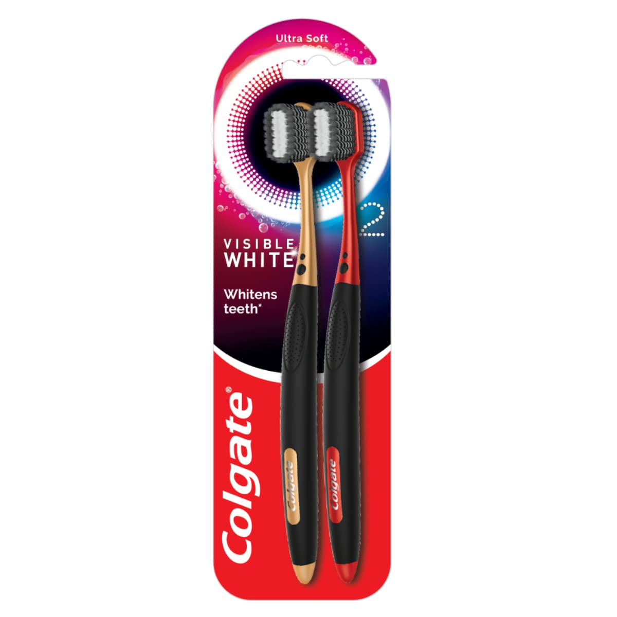 Colgate Visible White Ultra Soft Toothbrush (Pack of 2)