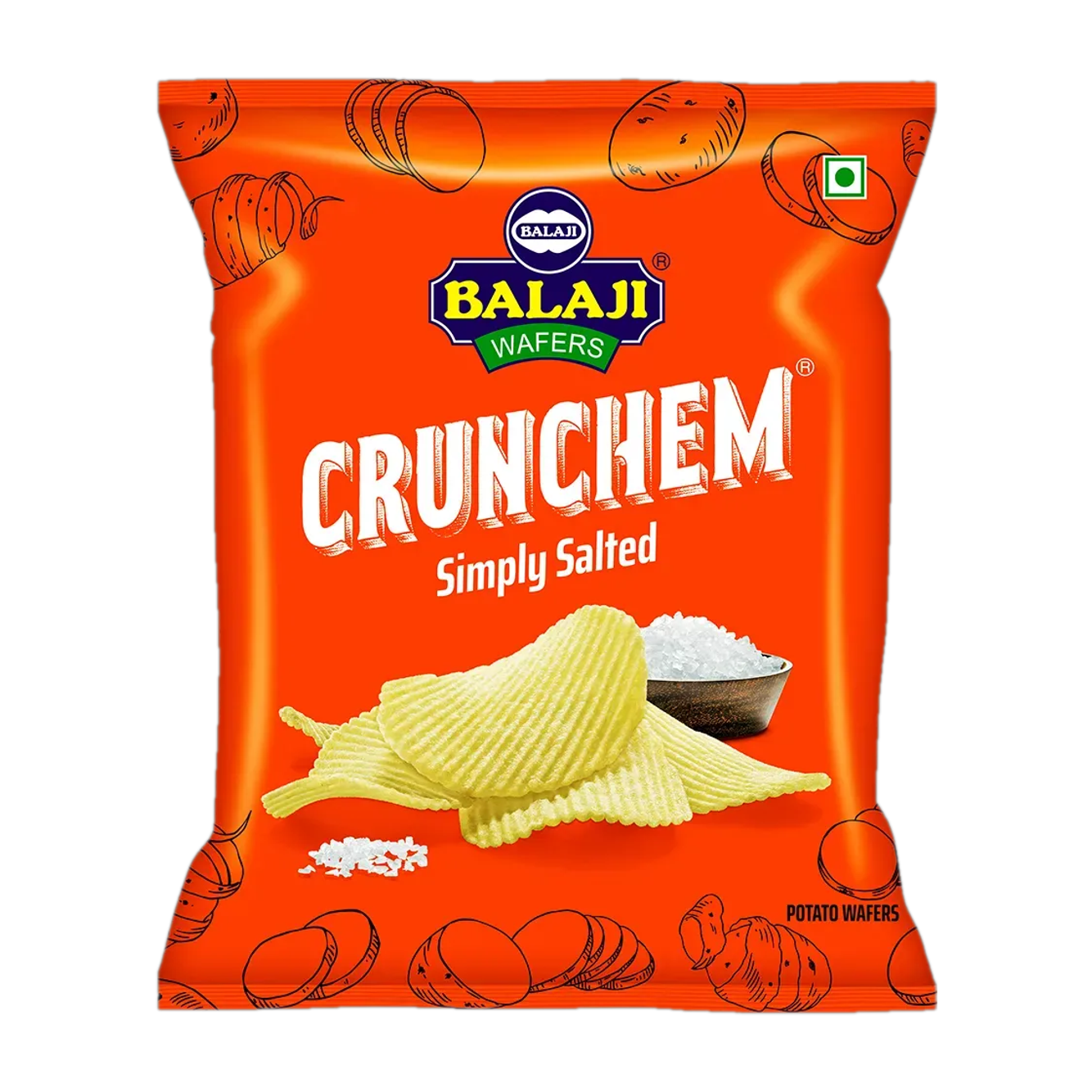 Balaji Wafers Crunchem Simply Salted Potato Wafers 135 g