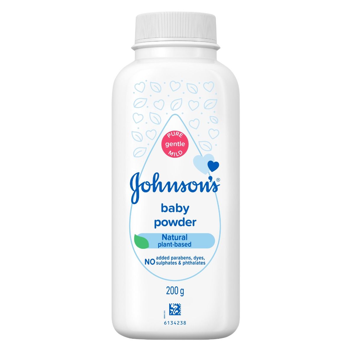 Johnson's Natural Plant Based Baby Powder 200 g