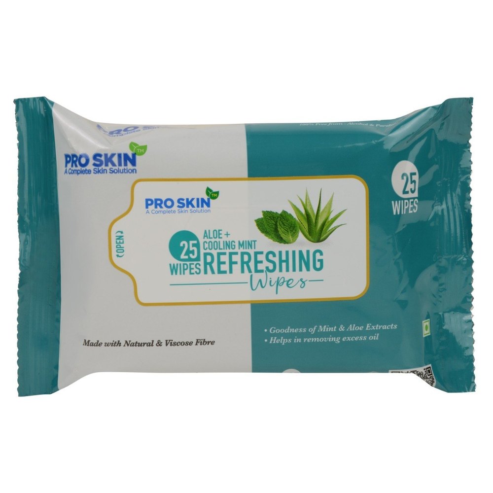 Pro Skin Mint & Aloe Vera Refreshing Wipes 25 pcs